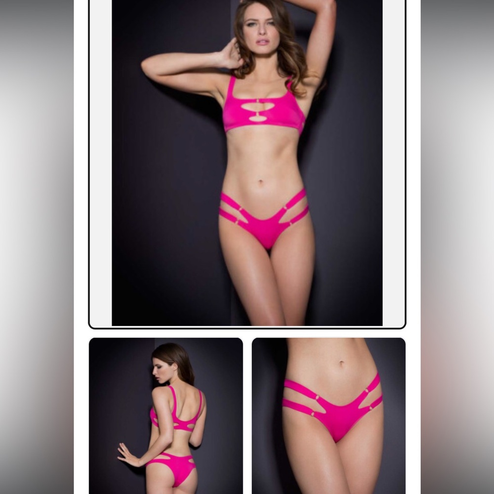 Agent Provocateur Sammie Hot Pink Cutout Bikini